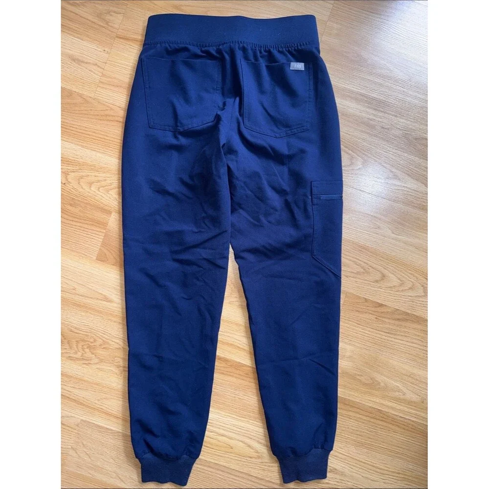 Figs Navy Jogger Pants Drawstring High Waist XXXS Petite